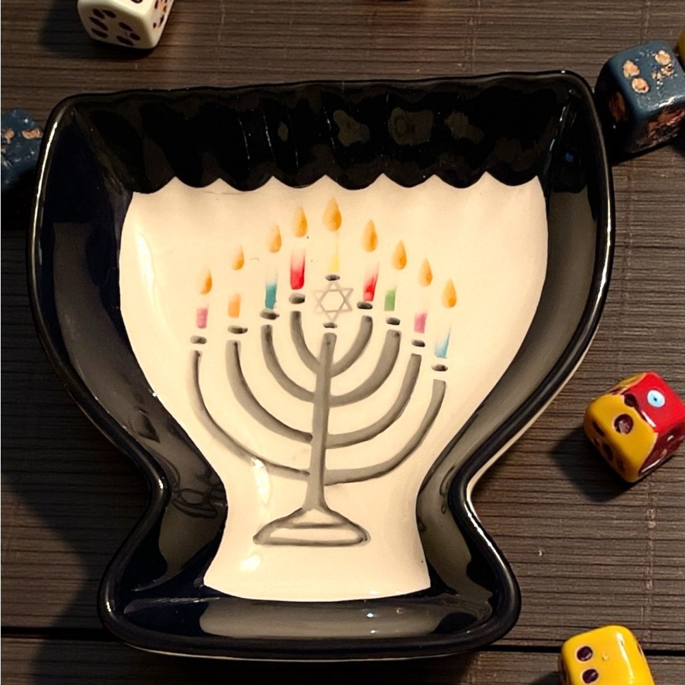 Century Hanukkah Menorah Trinket Dish